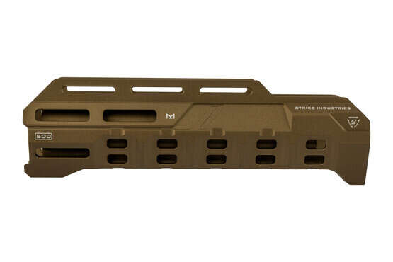 Strike Industries Valor of Action Mossberg 590 handguard features M-LOK slots